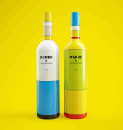 酒瓶包装 “配色方案” 来自于美国热播动漫《辛普森一家》