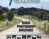 7种水泥路、小山村路、道路背景Photoshop笔刷素材