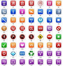 160*160像素Emoji星座符号、箭头标记表情素材包免费下载#.4