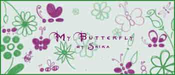 小清新手绘蝴蝶、鲜花图案Photoshop笔刷