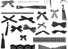 丝带、蝴蝶结、包装带、礼品带PS笔刷素材