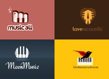 50个音乐键盘主题logo设计方案参考