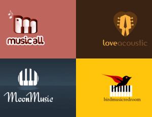 50个音乐键盘主题logo设计方案参考