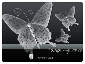 高贵的手绘光影蝴蝶花纹图案PS美图笔刷