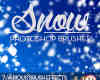 圣诞节雪景、下雪Photoshop笔刷素材