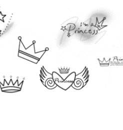 可爱童趣皇冠、星星、钻石、爱心美图Photoshop笔刷