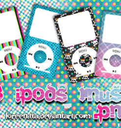 iPod 音乐播放器照片背景相框美图素材