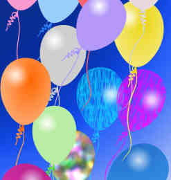 七彩气球生日照片美化素材