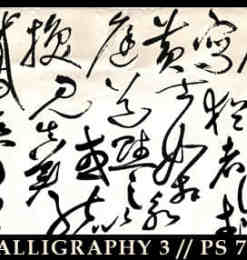 中国书法字体Photoshop笔刷素材