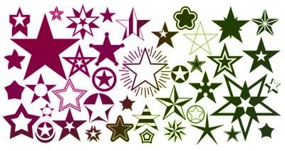 65种漂亮的五角星图形Photoshop笔刷