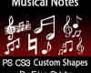 PS CS3音符、音阶图案photoshop自定义形状素材 .csh 下载