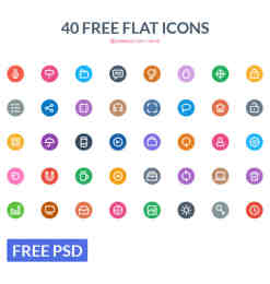 40个免费靓丽Icons网页与应用程序图标素材下载