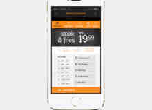 一个订菜手机Apps应用程序UI素材PSD下载