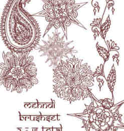 伊斯兰教式手绘植物花纹Photoshop美图笔刷 #.4