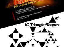10种三角形阵列样式Photoshop笔刷素材