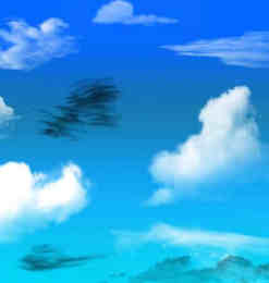 高空白云、乌云、积雨云Photoshop笔刷