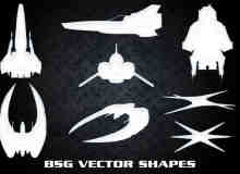 高科技宇宙战舰photoshop自定义形状素材 .csh 下载