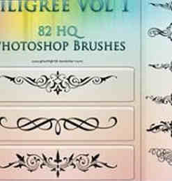 古典欧式花纹艺术装扮Photoshop笔刷