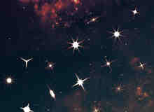 45种星星闪烁、星光、十字星图案Photoshop笔刷