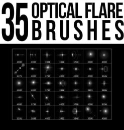 35种光斑、光晕、超新星爆炸效果Photoshop笔刷素材