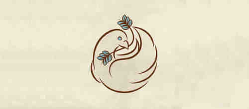 30个“鸽子”造型的时尚Logo标志设计方案欣赏