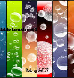 6款不同的水泡、气泡、水泡、泡泡Photoshop笔刷合集下载