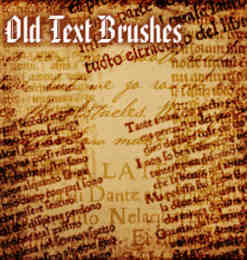 破旧古英文书信字、有岁月的英文文字Photoshop笔刷