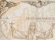 天使圣辉耶稣上帝与玛利亚背景图案装饰Photoshop笔刷