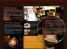 三折页：咖啡厅宣传手册PSD设计素材源文件下载