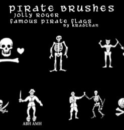 海盗元素图案Photoshop笔刷素材