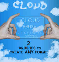 自由组合式云朵、云彩Photoshop笔刷