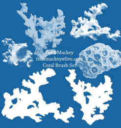 海洋珊瑚Photoshop笔刷素材