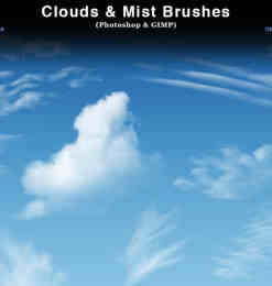 天空云朵、云彩Photoshop笔刷素材下载