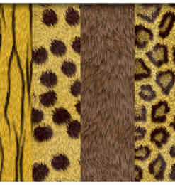 豹纹斑点、斑马条纹动物皮毛、皮草纹理PS笔刷（图片素材）