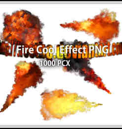 5种火焰爆炸、喷射效果Photoshop笔刷下载（PNG素材）