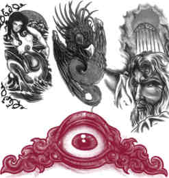 欧美神话刺青、纹身PS笔刷下载