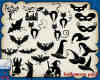 卡通万圣节巫师帽、蝙蝠、巫婆、蝙蝠面罩PS笔刷下载