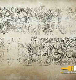 古西欧神话壁画图案PS笔刷下载