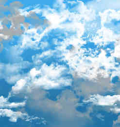 蔚蓝天空和白云效果PS笔刷下载