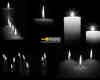 真实点燃的蜡烛、烛光、烛火Photoshop笔刷下载