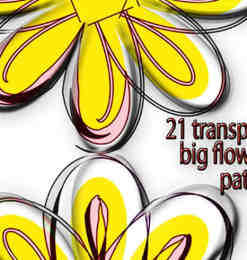 21半透明大花纹、花朵图案PS背景填充素材.pat下载