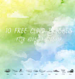 10个免费的天空云朵、云彩、白云Photoshop云笔刷下载