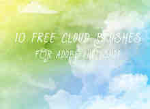 10个免费的天空云朵、云彩、白云Photoshop云笔刷下载