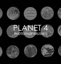 20种高清星球、行星、恒星效果Photoshop笔刷素材