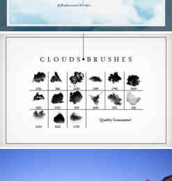 高品质蓝天白云效果、高空云朵PS笔刷下载
