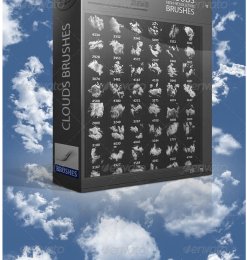 超高品质白云、高空云朵、云层效果Photoshop云彩笔刷