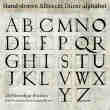 手绘西式字母表PS英文字母笔刷