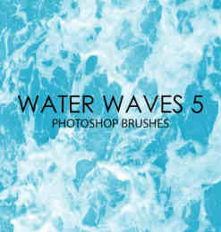 15个高品质海水水面波纹、海面纹理Photoshop笔刷素材下载