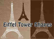 法国埃菲尔铁塔形状photoshop自定义形状素材 .csh 下载