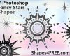 7种星星样式花纹图案Photoshop自定义形状素材下载